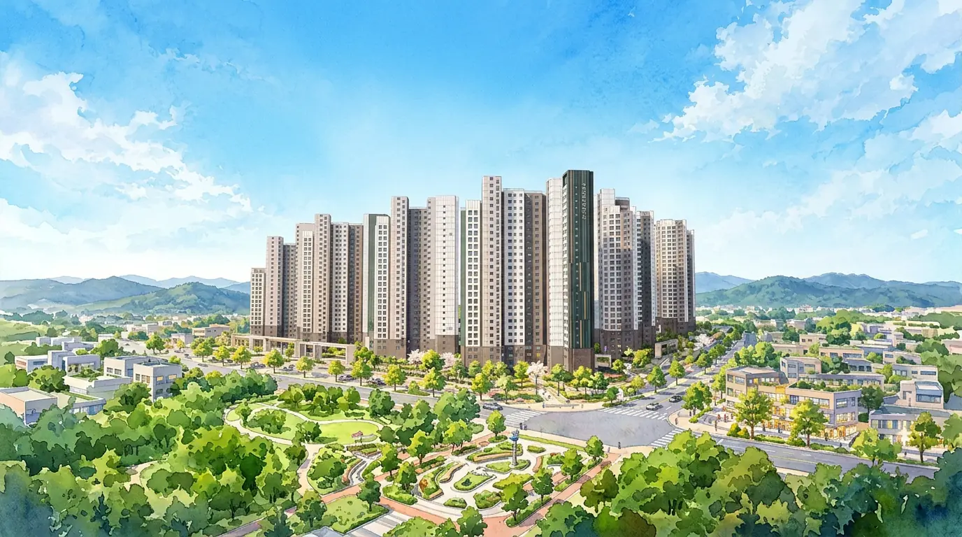 경북도청 푸르지오 퍼스티온 주간 조감도