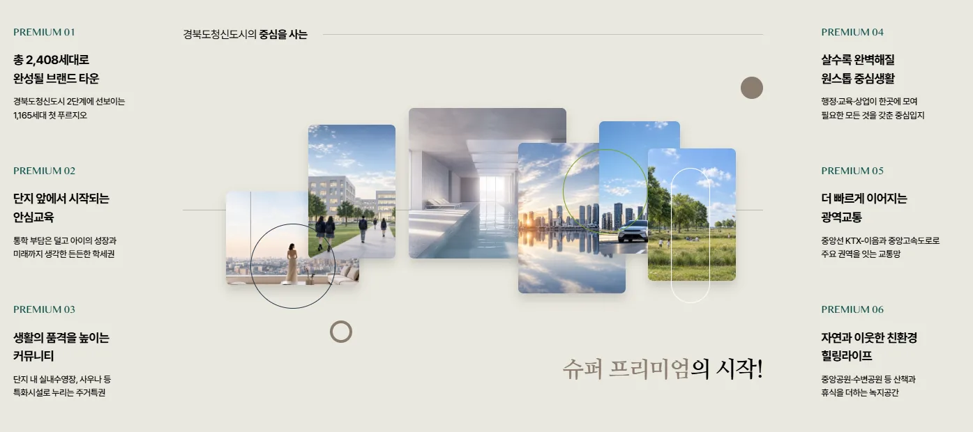 경북도청 푸르지오 퍼스티온 6대 프리미엄